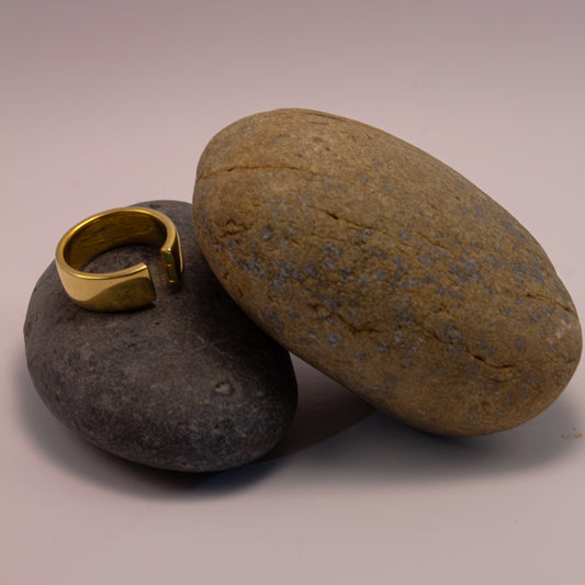 7.7mm Polished Band with Lab-Created Bagette-Cut Emerald Accents